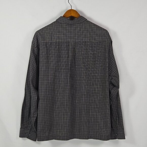 Van Heusen XXL Button Down Plaid Shirt Quiet Luxury Minimalist Streetwear - Picture 2 of 10